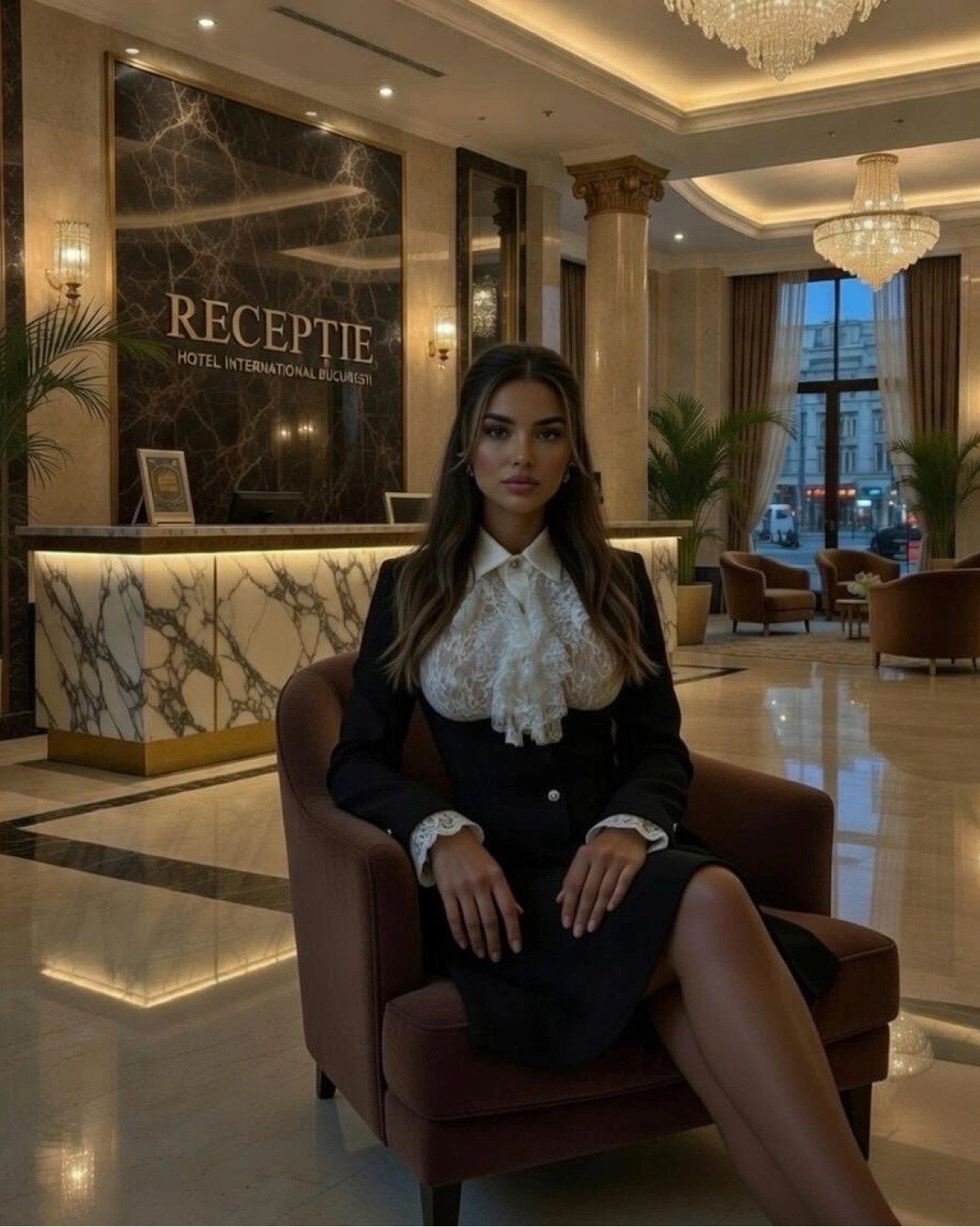 Къса рокля Inna в черно с дантелена горна част