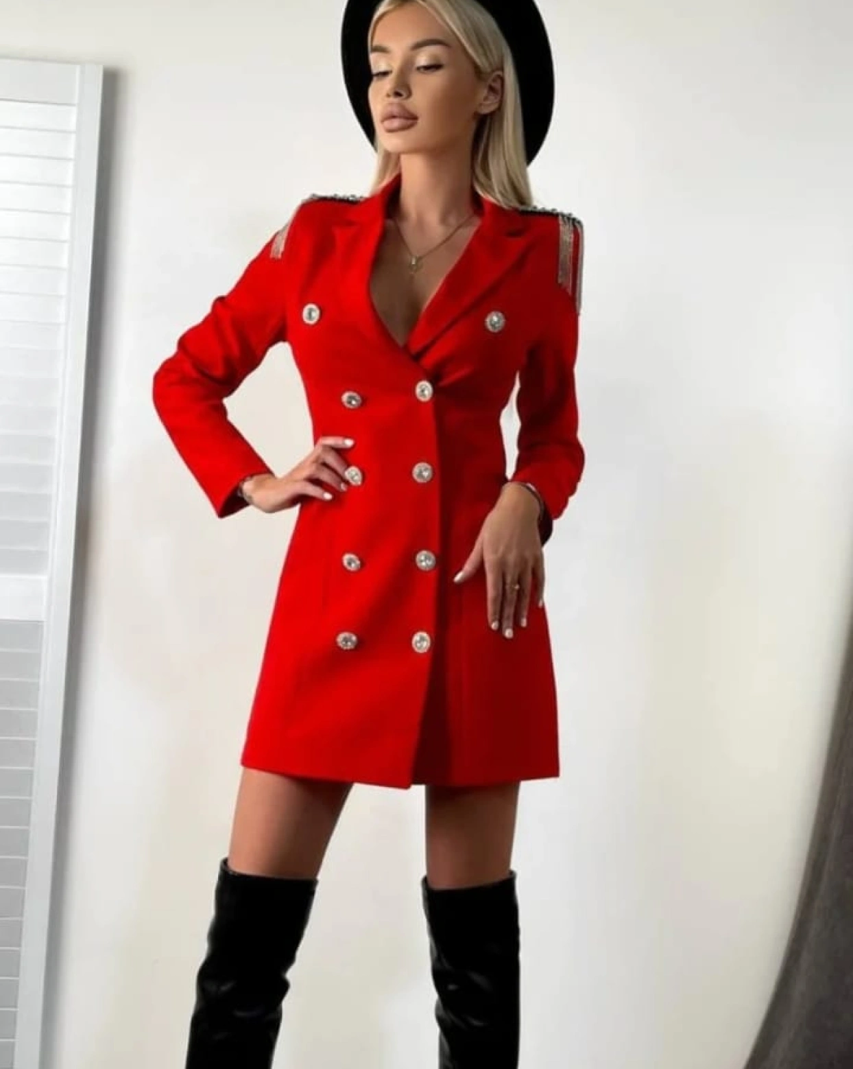 Рокля Сако Червено