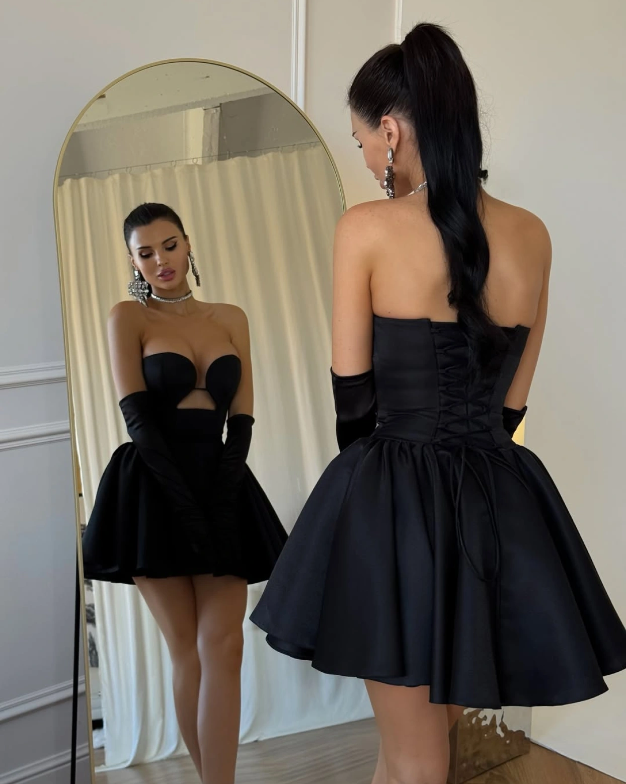 Къса рокля Ayshe Черна