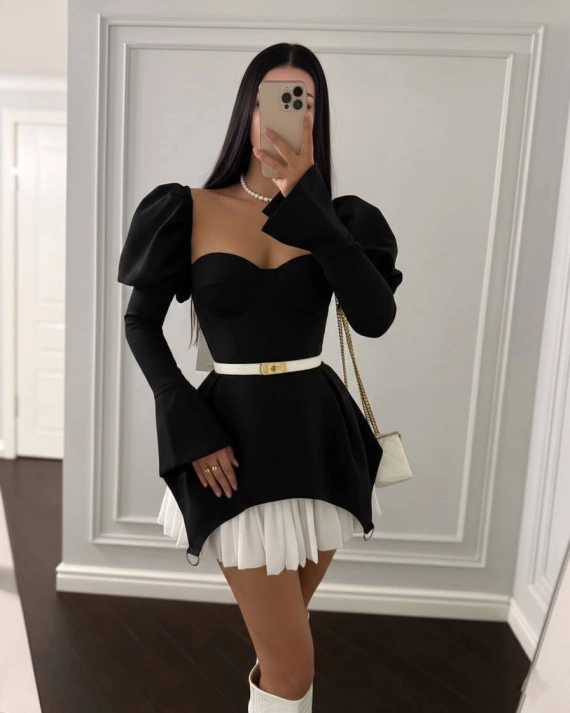 Рокля Kristina черен