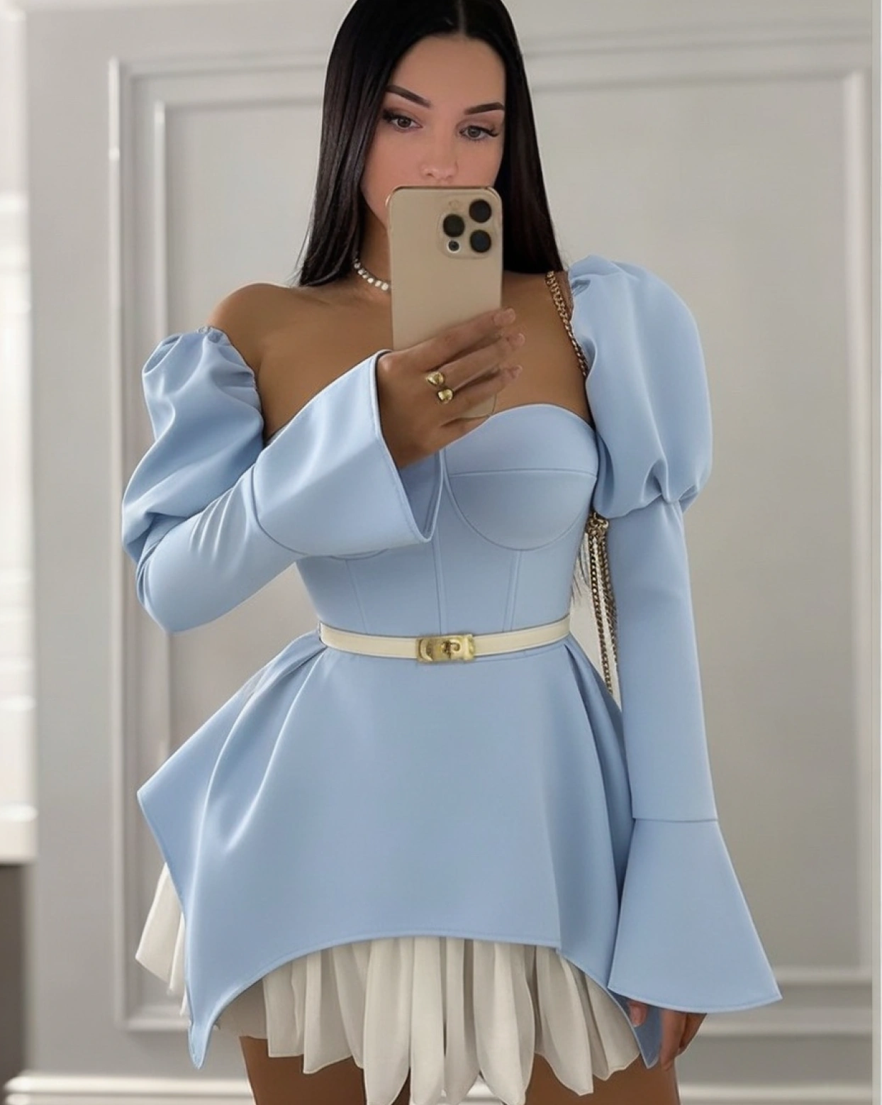 Рокля Kristina синьо