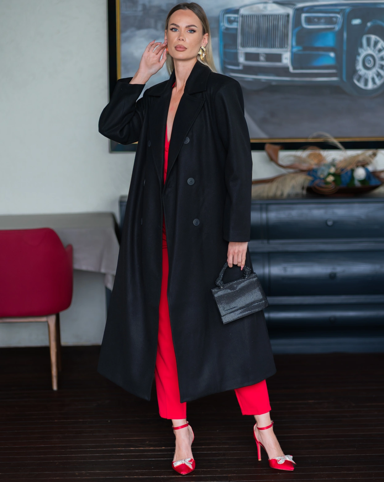 Палтo Casual Черен Палтo Casual Черен