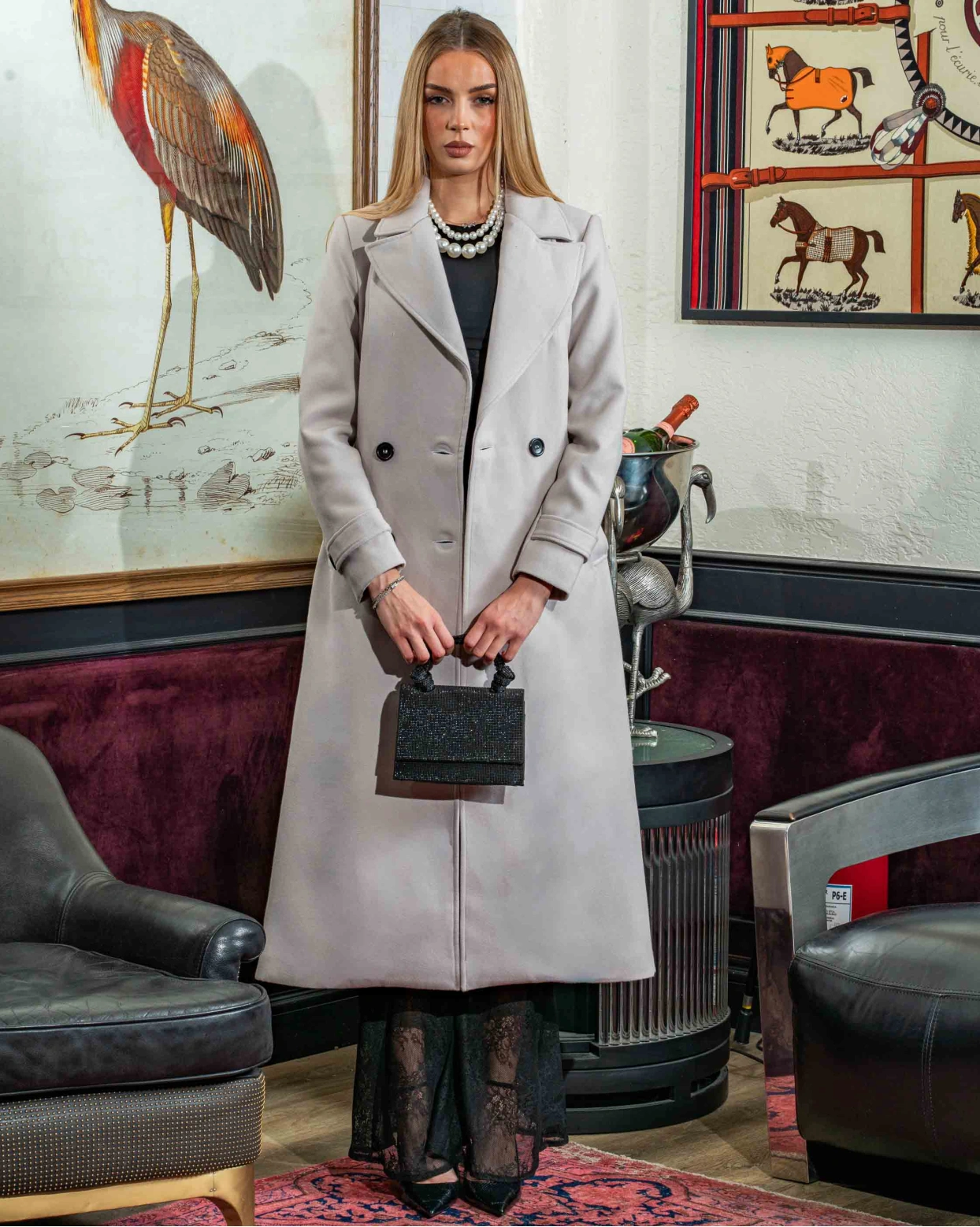 Палто Betty слонова кост