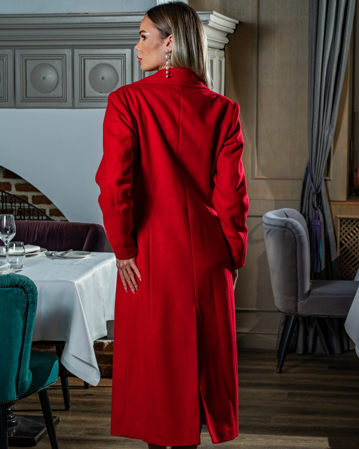 Палтo Casual Червен