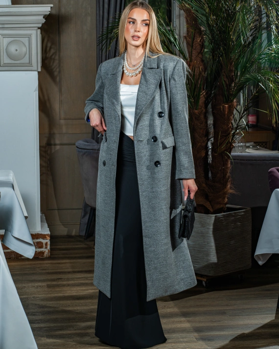 Палтo Casual Сив