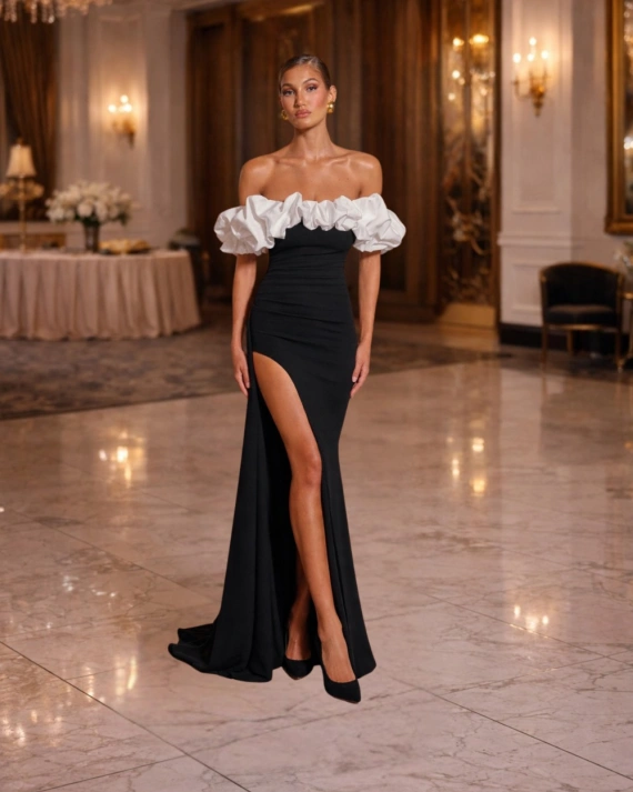 Дълга елегантна рокля Azaleea с подчертан бюст