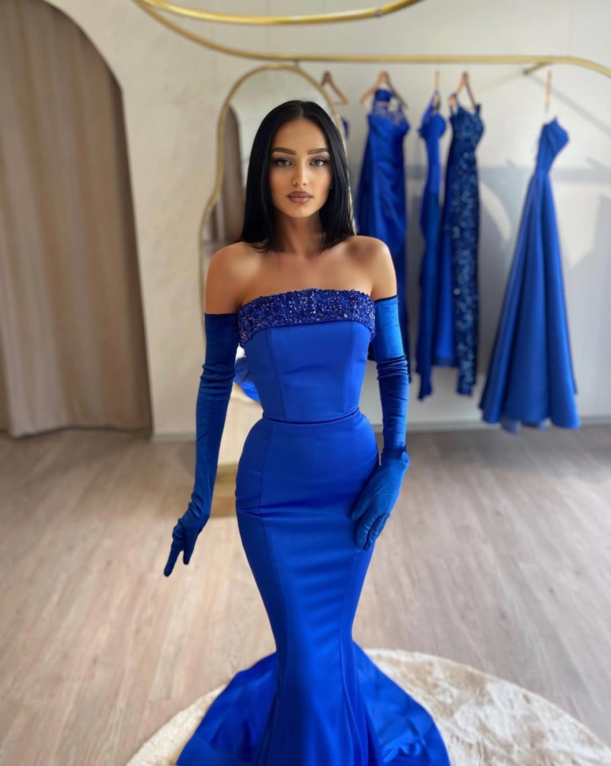 Рокля Natasha Синя Рокля Natasha Синя