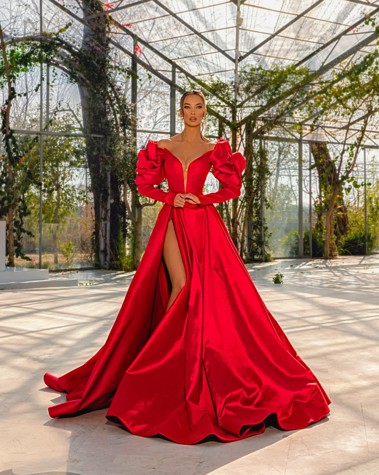 Рокля Anemona Червена