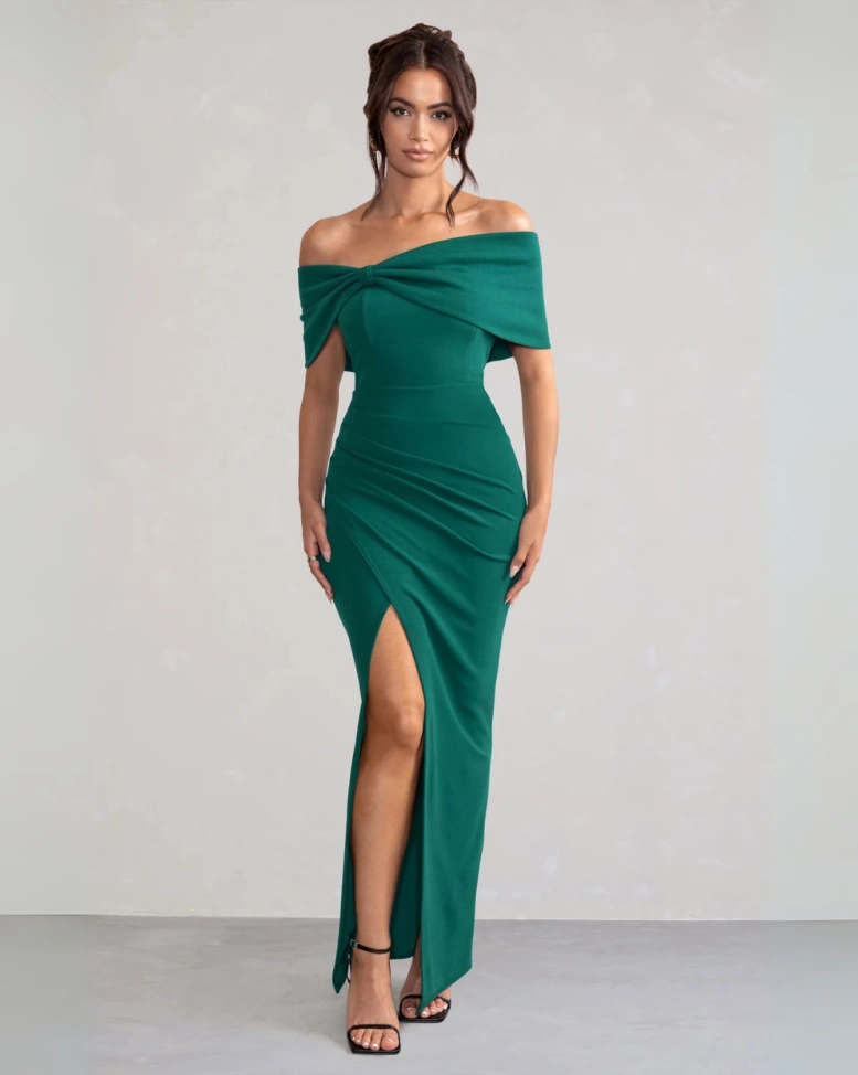 Рокля Celline Зелена