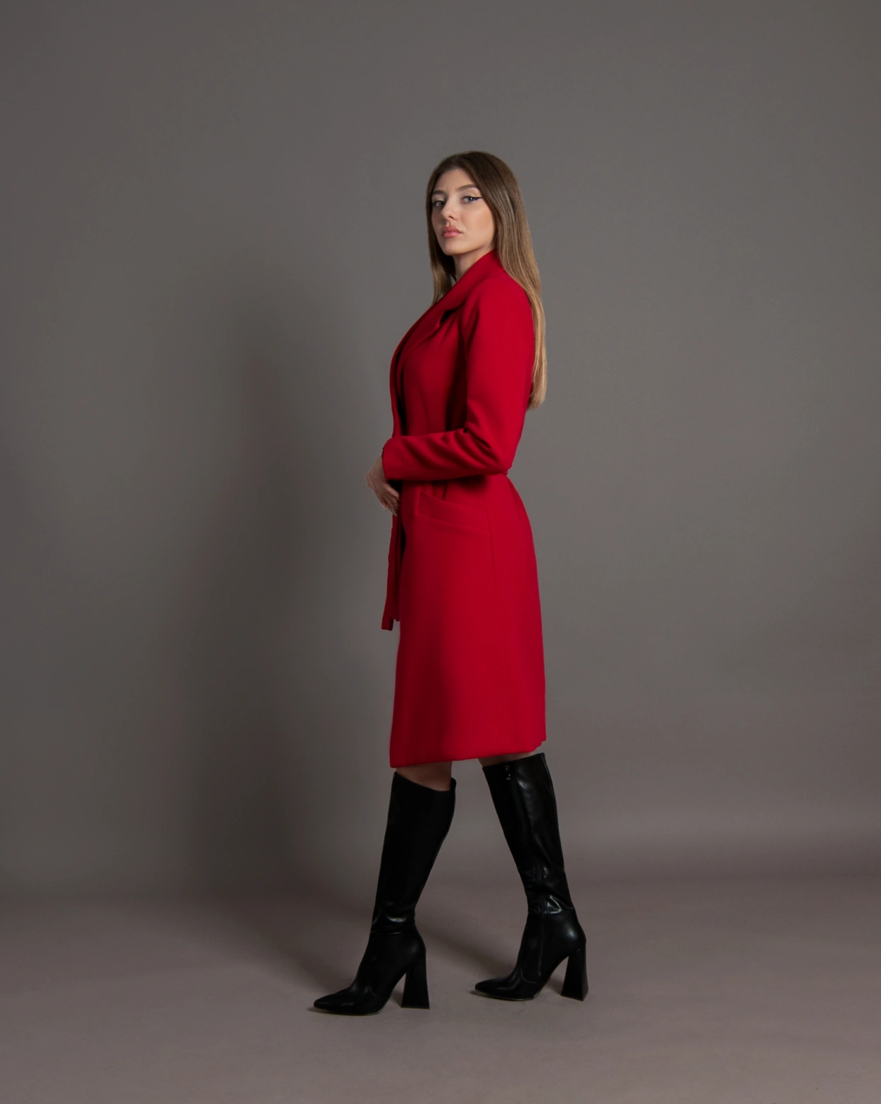 Палто Ema червено