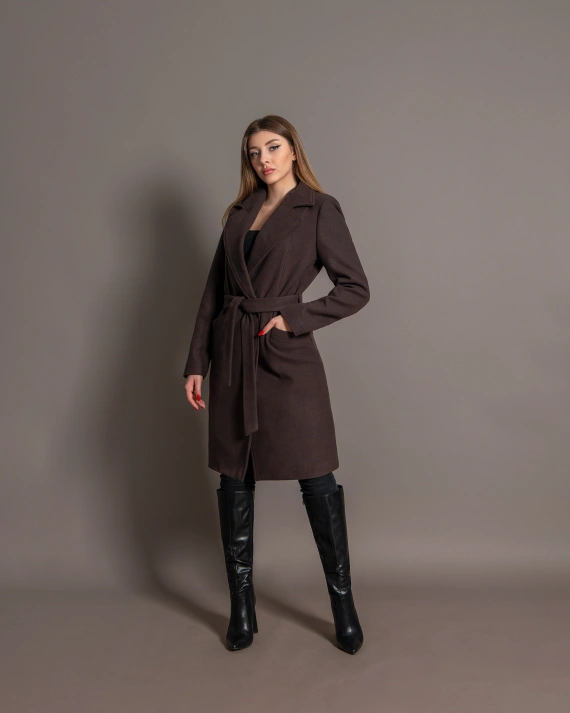 Палто Ema тъмно кафе