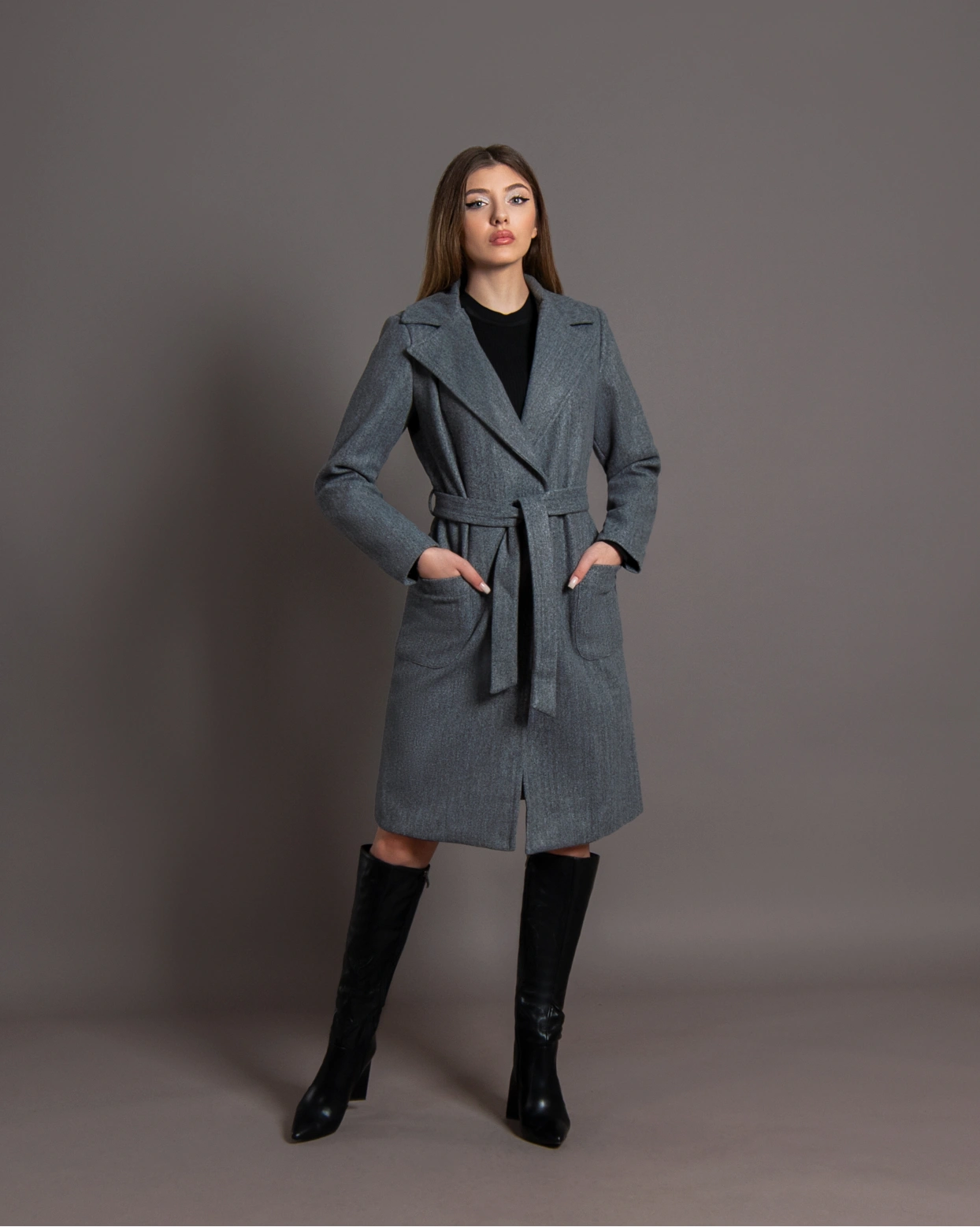 Палто Fiona сиво