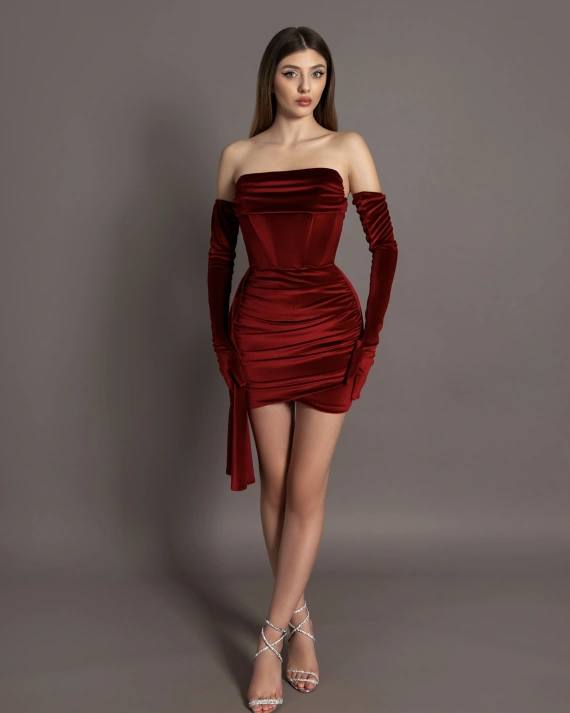 Рокля Anna Бордова