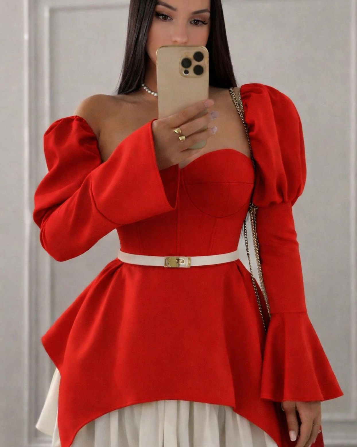 Рокля Kristina червено