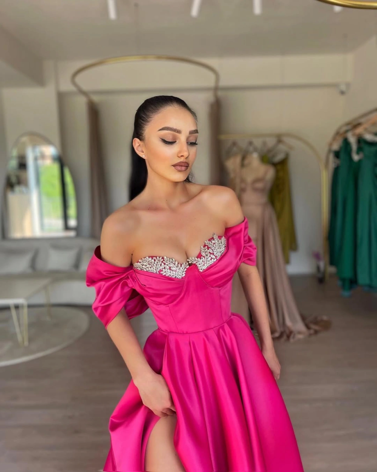 Рокля Allegra Фуксиева